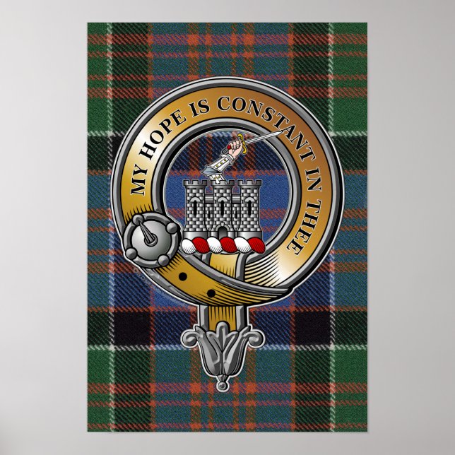 MacDonald Clanranald Tartan & Badge Poster (Framsidan)