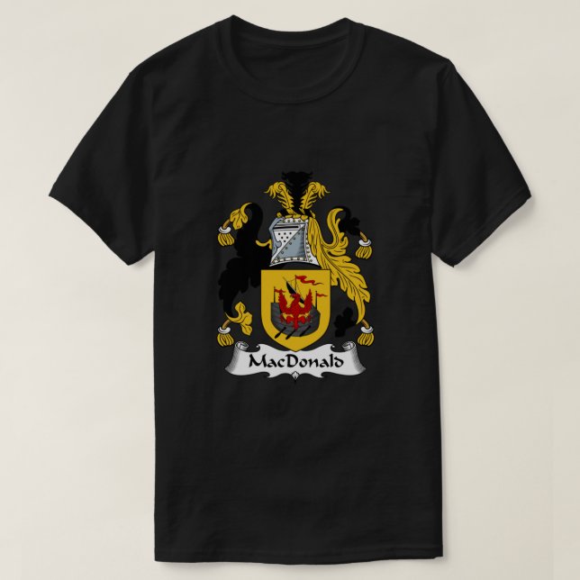 MacDonald Coat of Arms  MacDonald Family Crest T Shirt (Design framsida)