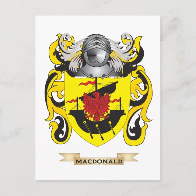 MacDonald Jackar om Arm (Family Crest) Vykort (Framsida)