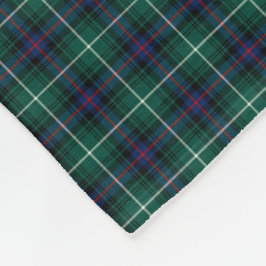 MacDonald Klan Forest Grönt and Royal Blue Tartan Fleecefilt