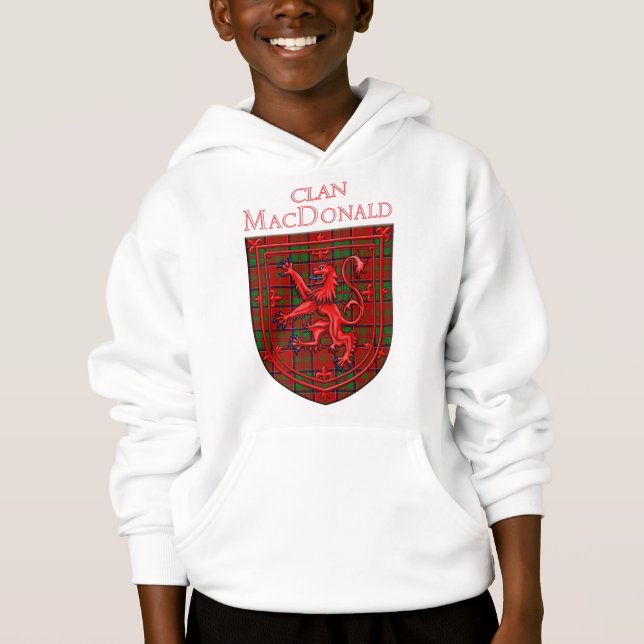 MacDonald of Glencoe Tartan Scottish Play T Shirt (Framsida)