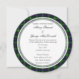MacDonald of the Isles Scottish Bröllop Round Inbjudningar