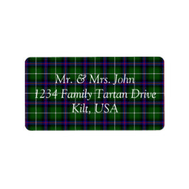 MacDonald of the Isles Tartan Label Adressetikett