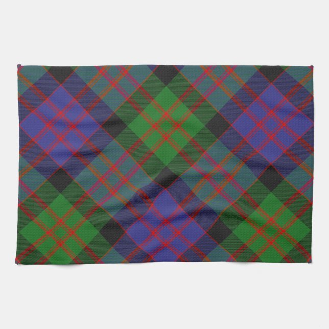MacDonald Scottish Klan Tartan Plaid Mönster Kökshandduk (Horisontell)