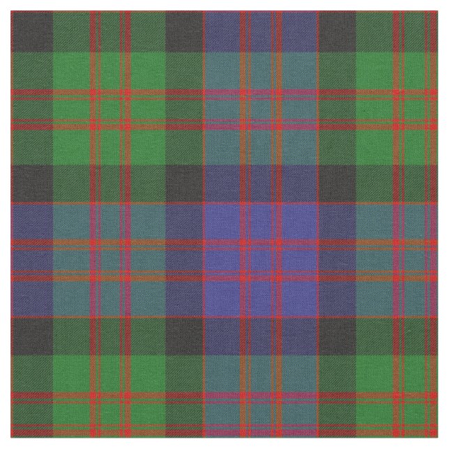 MacDonald Scottish Klan Tartan Plaid Mönster Tyg (Närbild)