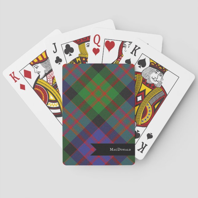 MacDonald Scottish Klan Tartan Play Mönster Casinokort (Baksidan)