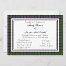 MacDonald Scottish Wedding-inbjudan