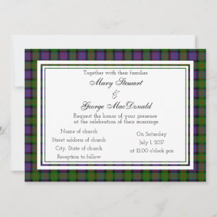 MacDonald Scottish Wedding-inbjudan Inbjudningar
