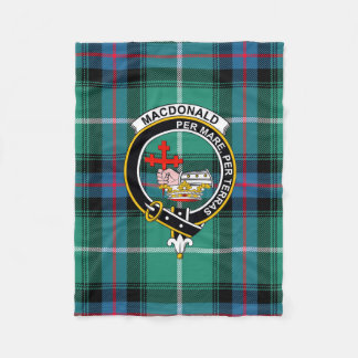 MacDonald Tartan, Badge & Crest Blanket Fleecefilt