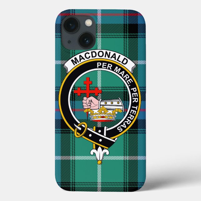 MacDonald Tartan, Badge & Crest Telefonfodral (Baksida)