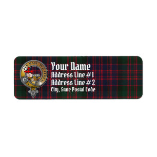 MacDonald Tartan & Badge Returadress Etikett