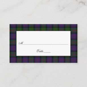 MacDonald Tartan Bröllop ortkort Placeringskort
