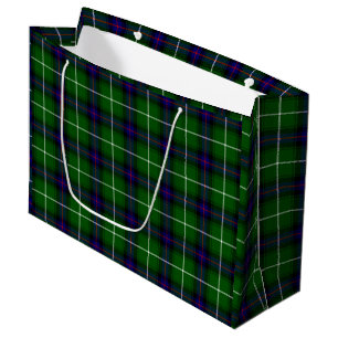 MacDonald tartan grönt blue plaid