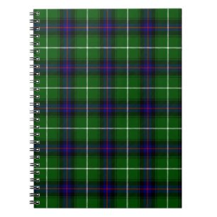MacDonald tartan grönt blue plaid Anteckningsbok Med Spiral