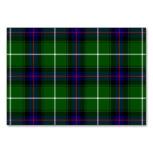 MacDonald tartan grönt blue plaid Bordsnummer