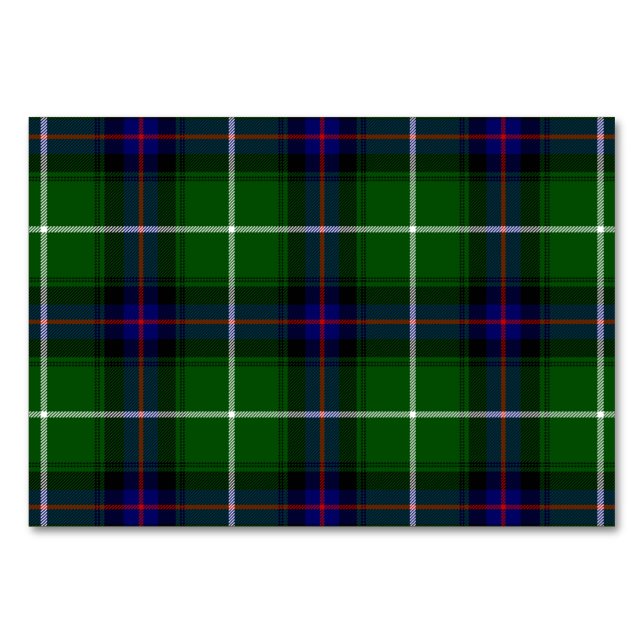 MacDonald tartan grönt blue plaid Bordsnummer (Framsidan)