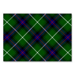 MacDonald tartan grönt blue plaid Bordsnummer