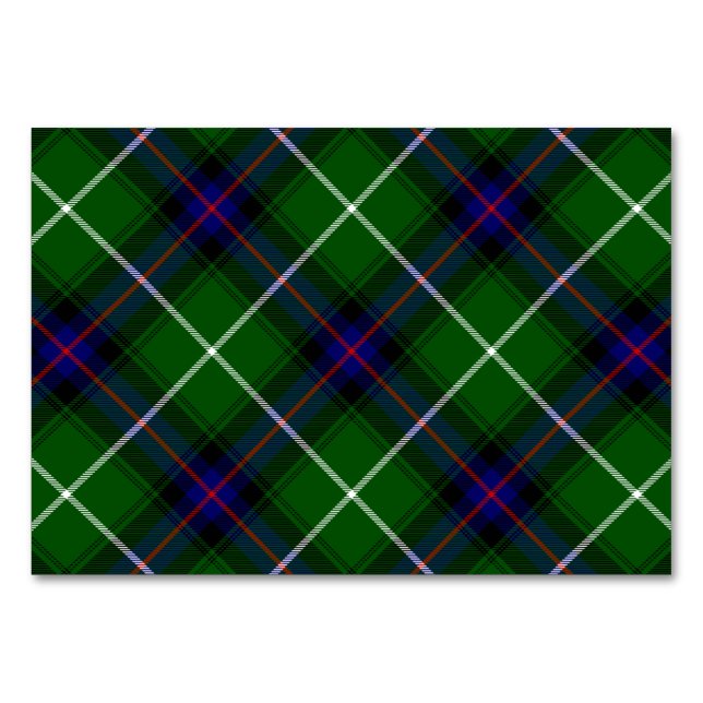 MacDonald tartan grönt blue plaid Bordsnummer (Framsidan)