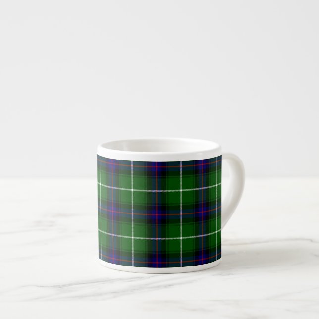 MacDonald tartan grönt blue plaid Espressomugg (Framsida höger)