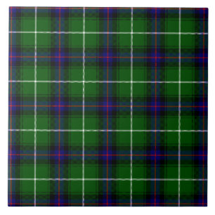 MacDonald tartan grönt blue plaid Kakelplatta