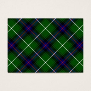 MacDonald tartan grönt blue plaid Visitkort