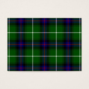 MacDonald tartan grönt blue plaid Visitkort