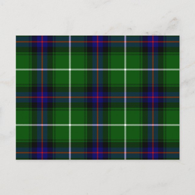 MacDonald tartan grönt blue plaid Vykort (Framsida)
