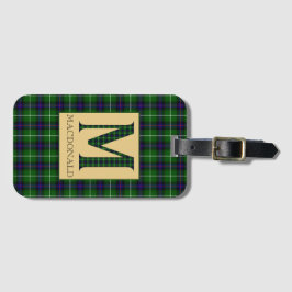 MacDonald Tartan Monogram M Bagagebricka