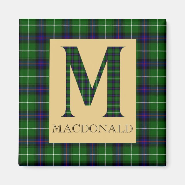 MacDonald Tartan Monogram M Magnet (Framsidan)