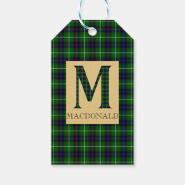 MacDonald Tartan Monogram M Presentetikett