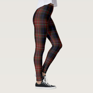 MacDonald Tartan Plaid Black Red Women's Leggings