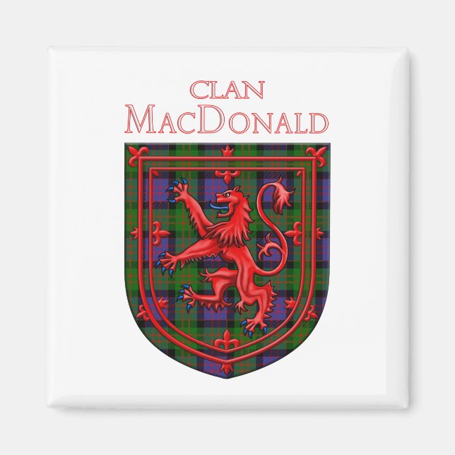 MacDonald Tartan Scottish Play Lejon Rampant Magnet (Framsidan)