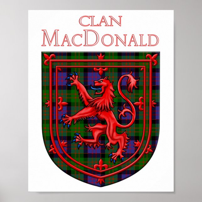 MacDonald Tartan Scottish Play Lejon Rampant Poster (Framsidan)