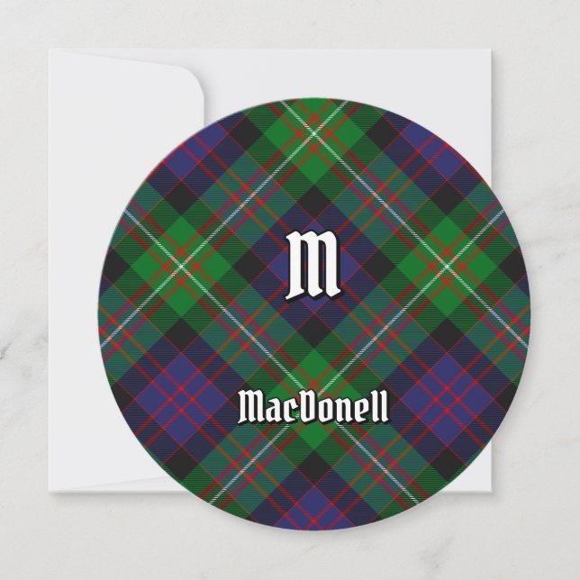 MacDonell-klanen från Glengarry-tartan Inbjudningar (Framsida)