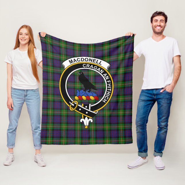 MacDonell of Glengarry klans tartanruta Fleecefilt (På plats)