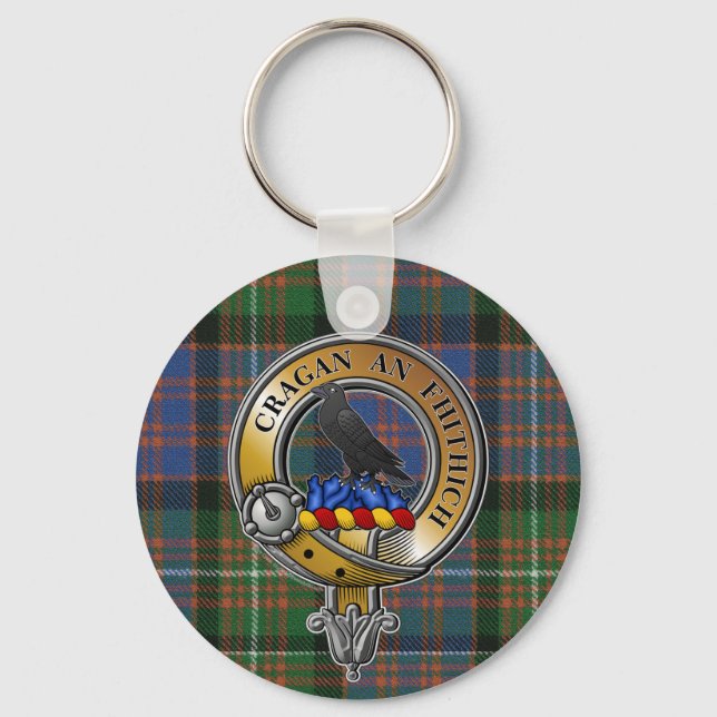 MacDonnell Glånarry Tartan & Badge Nyckelring (Framsida)