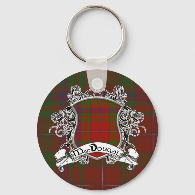 MacDougal Tartan Shield Nyckelring (Framsida)