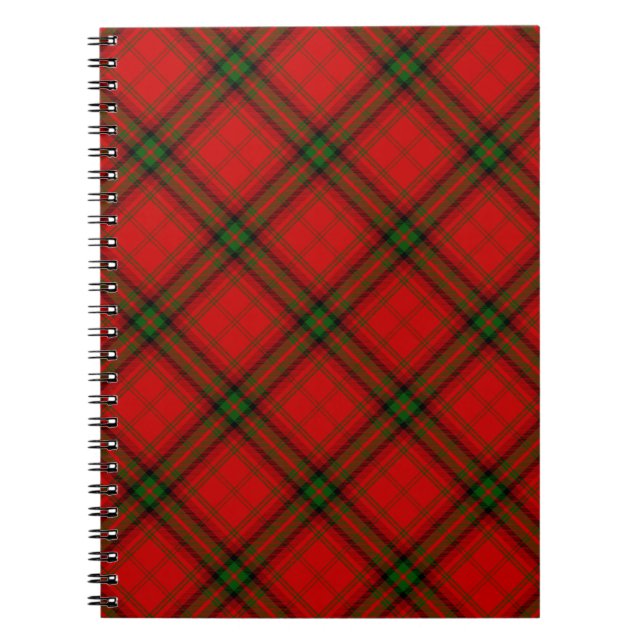 MacDougall tartan Red grönt plaid Anteckningsbok Med Spiral (Framsidan)