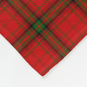 MacDougall tartan Red grönt plaid Fleecefilt