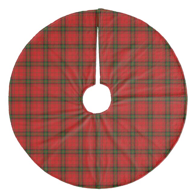 MacDougall tartan Red grönt plaid Julgransmatta Fleece (Framsidan)
