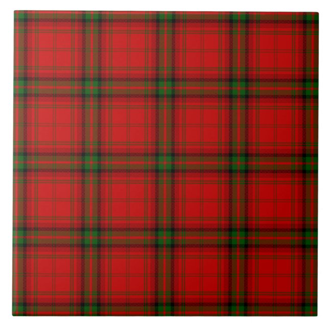 MacDougall tartan Red grönt plaid Kakelplatta (Framsidan)