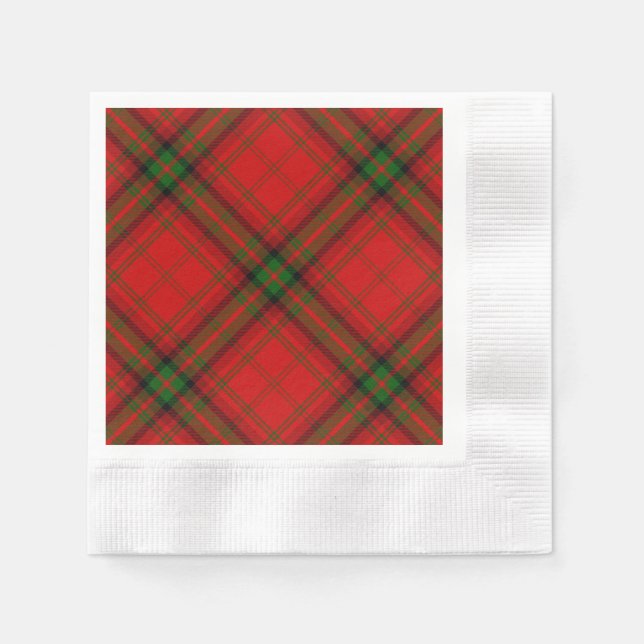 MacDougall tartan Red grönt plaid Pappersservett (Framsidan)