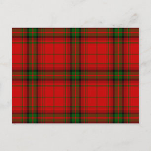 MacDougall tartan Red grönt plaid Vykort
