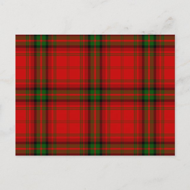 MacDougall tartan Red grönt plaid Vykort (Framsida)