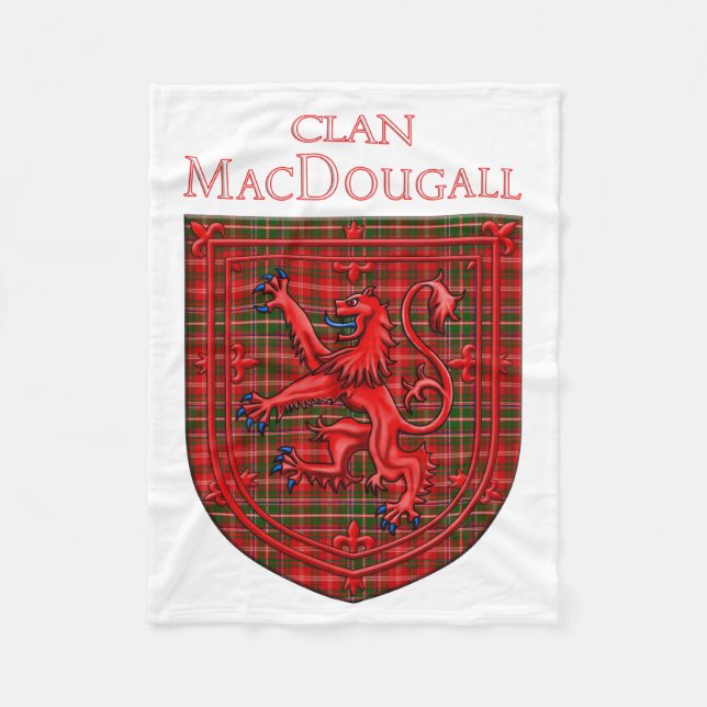 MacDougall Tartan Scottish Play Lejon Rampant Fleecefilt (Framsidan)