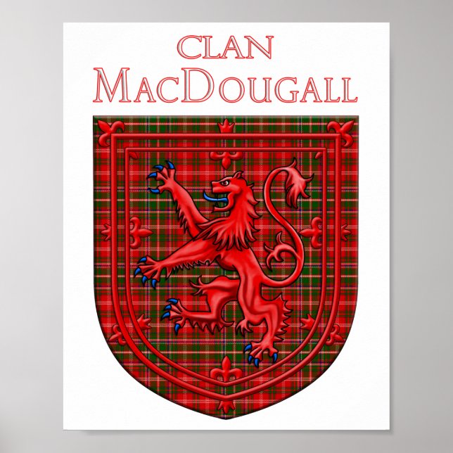 MacDougall Tartan Scottish Play Lejon Rampant Poster (Framsidan)