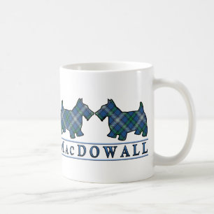 MacDowall klanens Tartan Skotska Scottie Hundar Kaffemugg