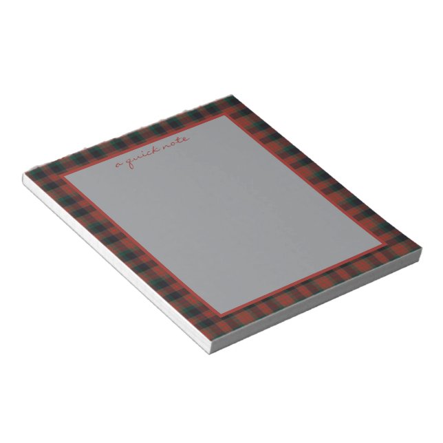MacDuff Hunting Modern Original Scottish Tartan  Anteckningsblock (Vinklad)