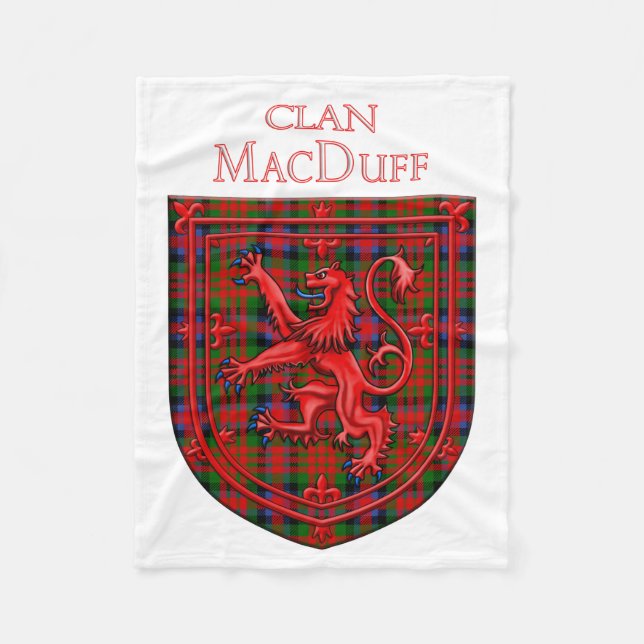MacDuff Tartan Scottish Play Lejon Rampant Fleecefilt (Framsidan)