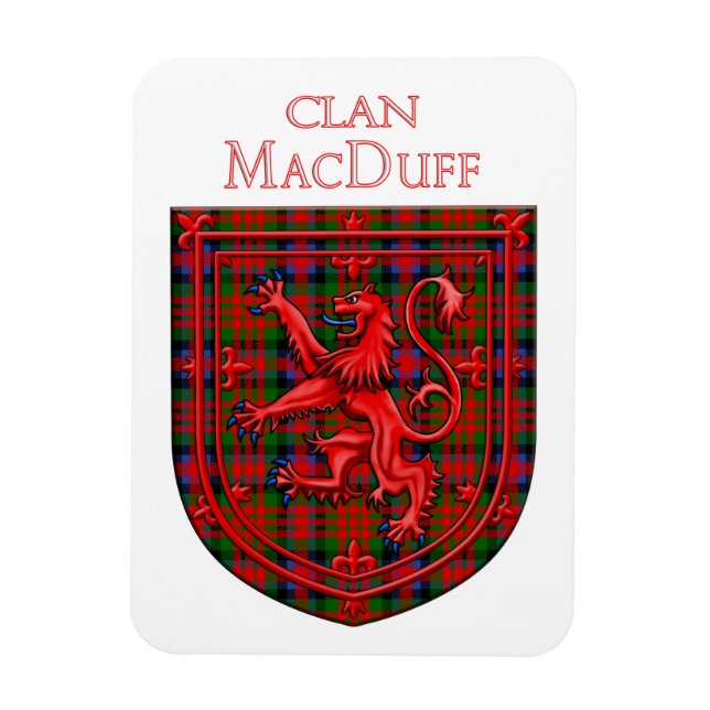 MacDuff Tartan Scottish Play Lejon Rampant Magnet (Vertikal)
